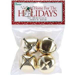  Jingle Bells 1.375 4/Pkg Gold: Home & Kitchen