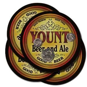  YOUNT Family Name Brand Beer & Ale Coasters: Everything 