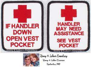 HANDLER ASSISTANCE PATCH SERVICE DOG 2.5X3 IN 2007 6  