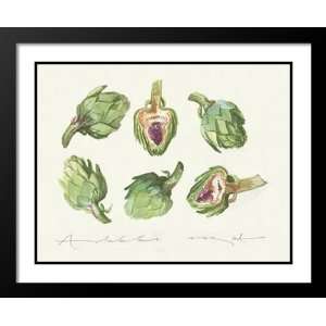 Sophie Allport Framed and Double Matted Art 25x29 Artichokes, 1998 