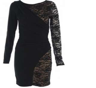 New Ladies Party Evening Bodycon Cheryl Cole Style Contrast Grecian 