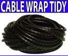 Black Spiral Cable Wrap Management Wire Tidy by Metre