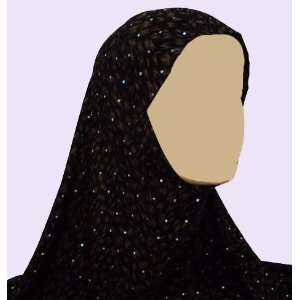    Black and Brown Patterned 1 Piece Al Amira Hijab: Everything Else