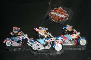 pc BORN TO RIDE MOTORCYCLE FIGURINES HARLEY DAVIDSON  
