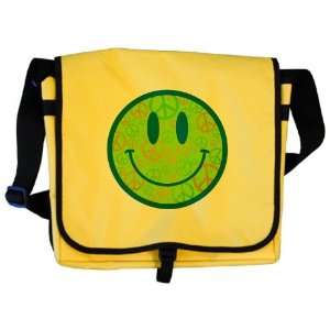  Messenger Bag Smiley Face With Peace Symbols: Everything 