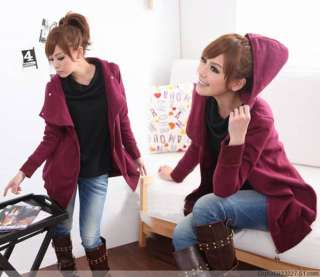 New Korean Women Zippered Hoodie Sweater Jacket 0864  
