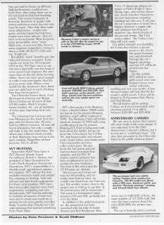 1992 SVT Mustang /CAMAROFACTORY HOT RODS 1992 ARTICLE  
