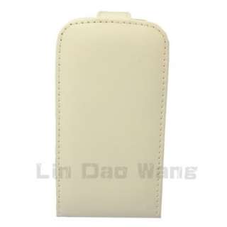 Genuine Leather Case Pouch Film For HTC WILDFIRE,White  