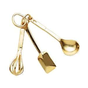  Rembrandt Charms Cooking Utensils Charm, 22K Yellow Gold 