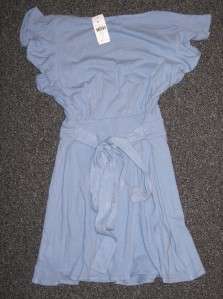 EMMA & SAM by LF womens/juniors $72 blue gray blouse, XS NWT  