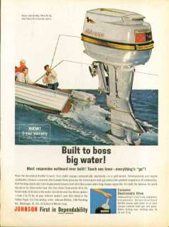 Built to boss big water! Johnson Super Sea Horse outboard motor ad 