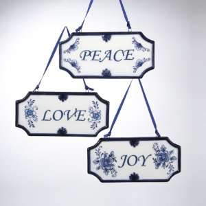    Inspired Peace, Love & Joy Christmas Ornaments 4.5 Home & Kitchen