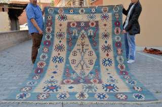 Anatolia Turkish Rug 74 x 106 Vintage Hand Woven Wool Oushak Kilim 
