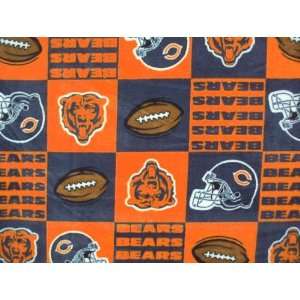   Bears Block Football Fleece Fabric Print By the Yard: Home & Kitchen