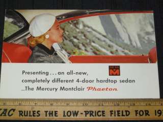 1956 Mercury Montclair Phaeton Folder Sales Brochure  