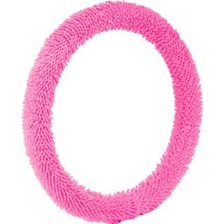 Bell Automotive 22 1 53210 1A Pink Shaggy Steering Wheel Cover
