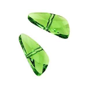  Swarovski Crystal #5590 18mm Wing Beads Peridot (2 