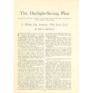  1918 Argument For & Against Daylight Savings Plan 