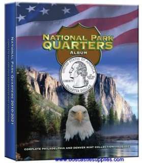   National Park Quarters Full Color Album P&D Mints 7 Pages 112 Openings