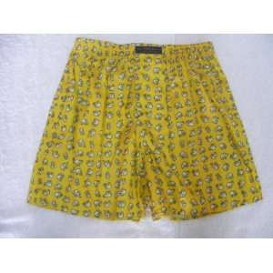   Shorts  Canary Yellow with Small Ivory Elephants Design (SIZE LARGE 28