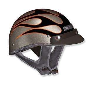  Vega XTS Flame Helmet   X Large/Black/Red Flames 