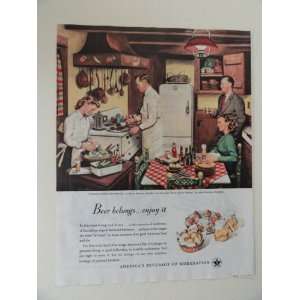 Americas Beverage of Moderation. Vintage 40s full page print ad. (A 