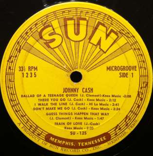 JOHNNY CASH sings LP vinyl SLP 1235 VG  1958  