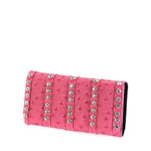  Pink Rhinestone Studded Button Closure Wallet: Everything 