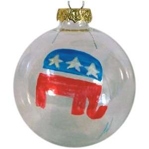  ArtisanStreets Republican Elephant Ornament. Hand Painted 