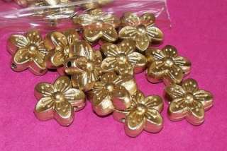 BRUSHED GOLD TONE spacer   15x7MM   20 PC 8 1258  