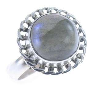    925 Sterling Silver LABRADORITE Ring, Size 8.5, 5.62g: Jewelry