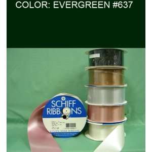   SINGLE FACE SATIN RIBBON Evergreen #637 3/8~USA: Everything Else