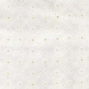  FQ64300 White Flowers with Beige on White by Fabri Quilt 
