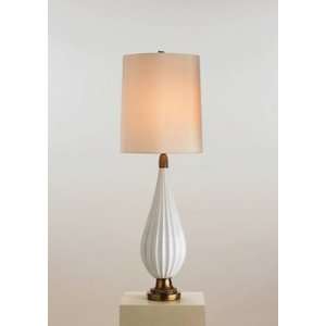 Currey and Company 6443 1 Light Francesca Table Lamp, White/Antique 