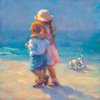 Sunday Stroll Ocean Lucelle RAAD Canvas Giclee SALE  