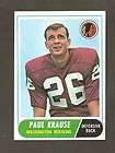 1968 Topps #166 Paul Krause Washington Redskins Excelle