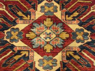 5x7 Beautiful Handmade Vegge Dye Wool Afghan Kazak Rug  