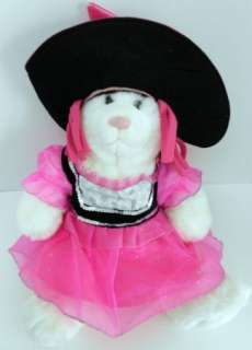 BUILD A BEAR outfit witch pink hat hair wig dress Halloween costume 