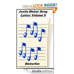 Justin Bieber Song Lyrics Volume II Bieberfan  Kindle 