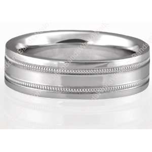  950 Platinum Flat Park Ave Wedding Bands 6mm Wide Jewelry