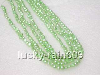 5mm baroque soft green pearl loose strand beads s1572  