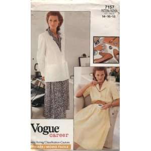    Vogue Career Jacket and Dress Sewing Pattern #7157 