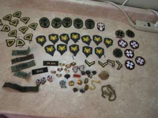 US ARMY MILITARY Patches & Pins HUGE LOT over 75 MEDIC  