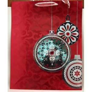   XGB9849 X Large Red & Black Ornaments Gift Bag 