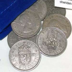 Moenichs Scottish Shilling Grab Bag   7 Great Britain Shilling Coins 