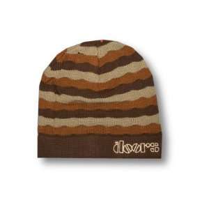  The DOORS green striped knit embroidered beanie 