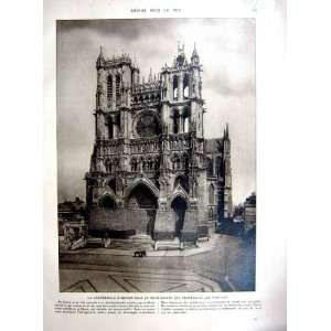   Cathedral Amiens War Ww1 Somme Oise Trench Troops 1927