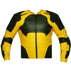  6 PACK NEW CE ARMOR MOTORCYCLE LEATHER JACKET Yellow 48 