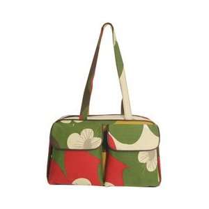  Mimi Crafters Handbag 9X15X5 Wildflower Red & Green 