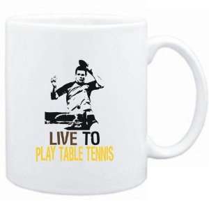  Mug White  LIVE TO play Table Tennis  Sports Sports 